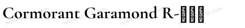 Cormorant Garamond R字体转换